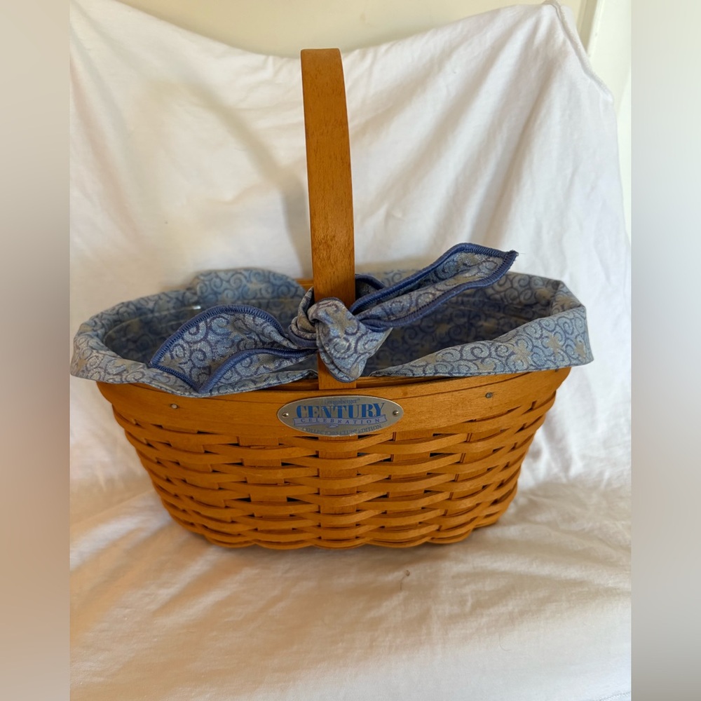 Longaberger Handwoven Basket 2000 Century Celebration signed .